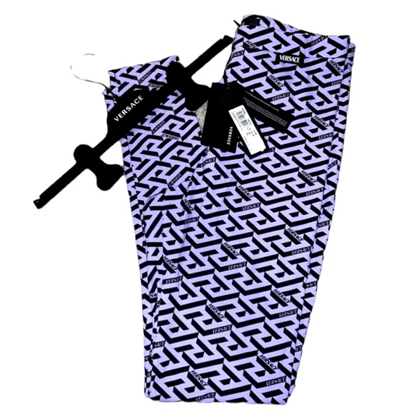 Versace Pants - VERSACE LA GRECA LEGGINGS
